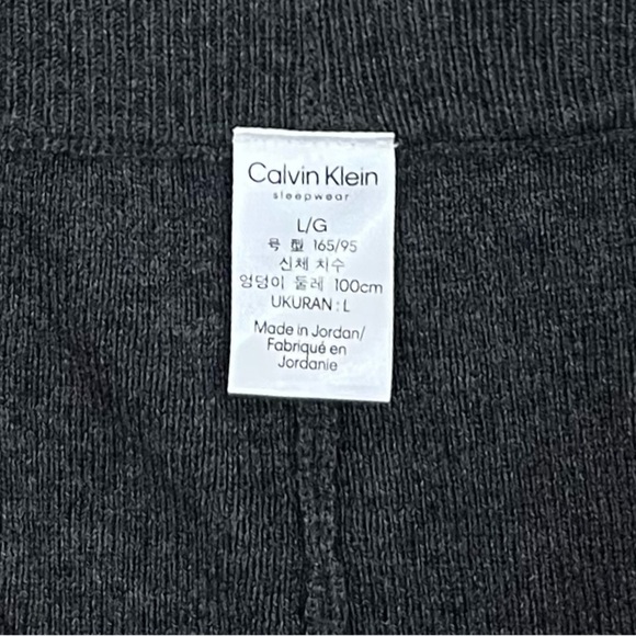 NWT Calvin Klein Sweater Lounge Sleep Short in Charcoal Heather - Picture 7 of 10